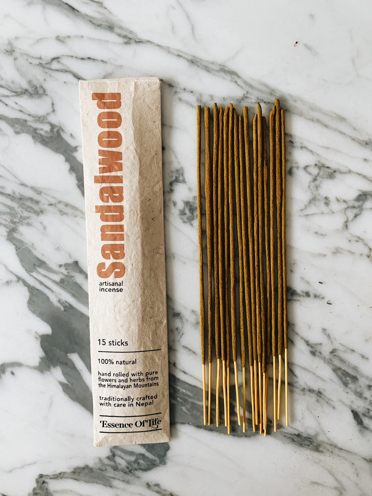 Sandalwood Artisanal Incense – 15 Sticks