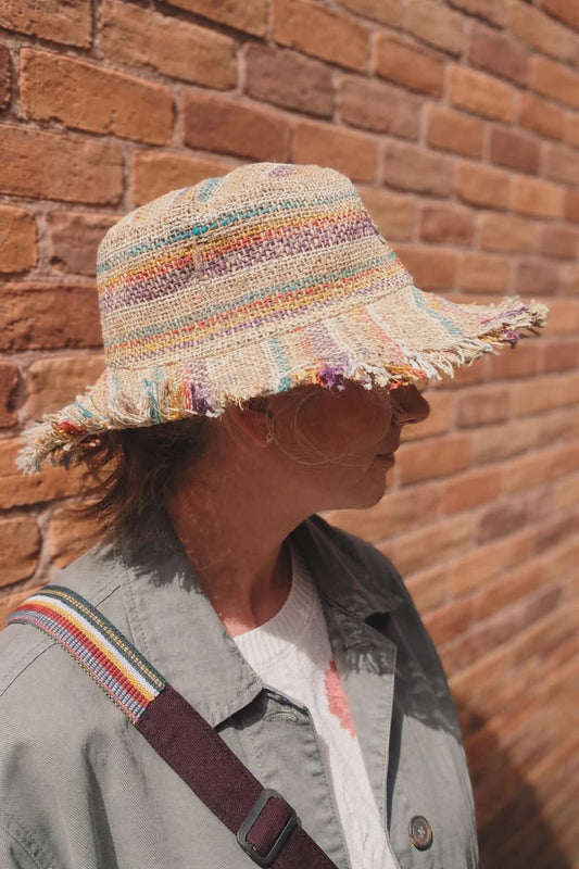 HEMP FRINGE HAT