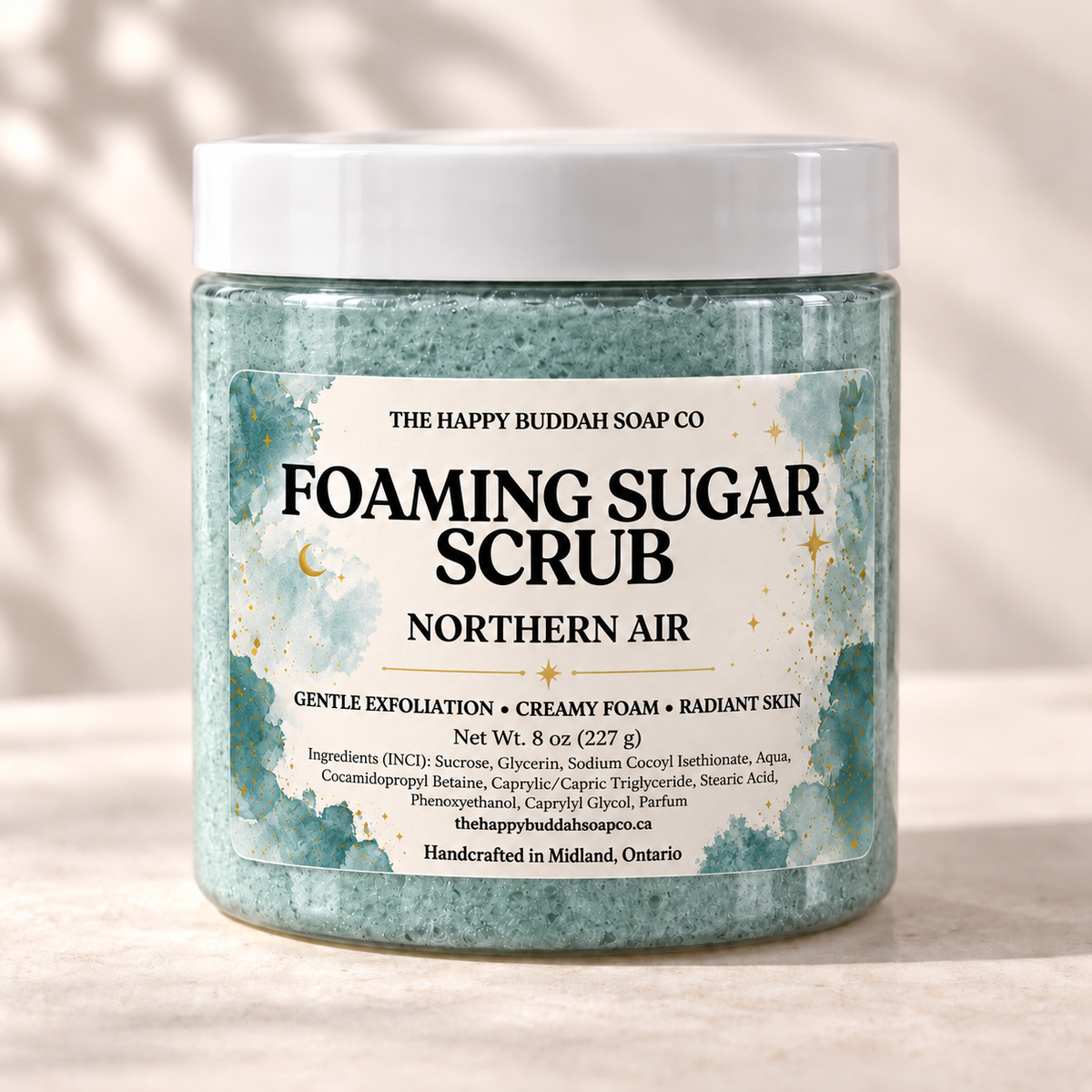 Foaming Sugar Scrub, handmade by The Happy Buddah Soap Co.