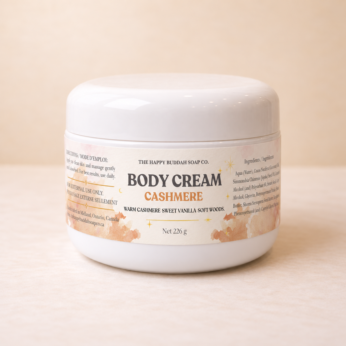 Cashmere body cream with updated label