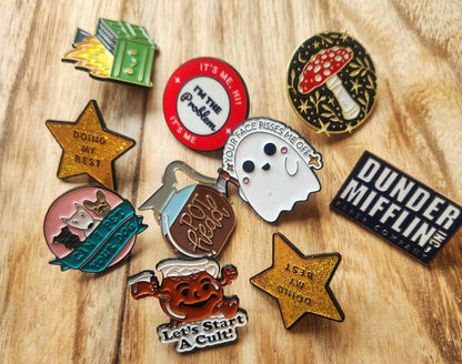 ENAMEL PINS + KEY CHAINS