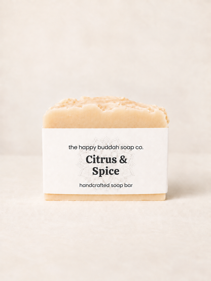 Citrus & Spice soap with a soft pale orange colour