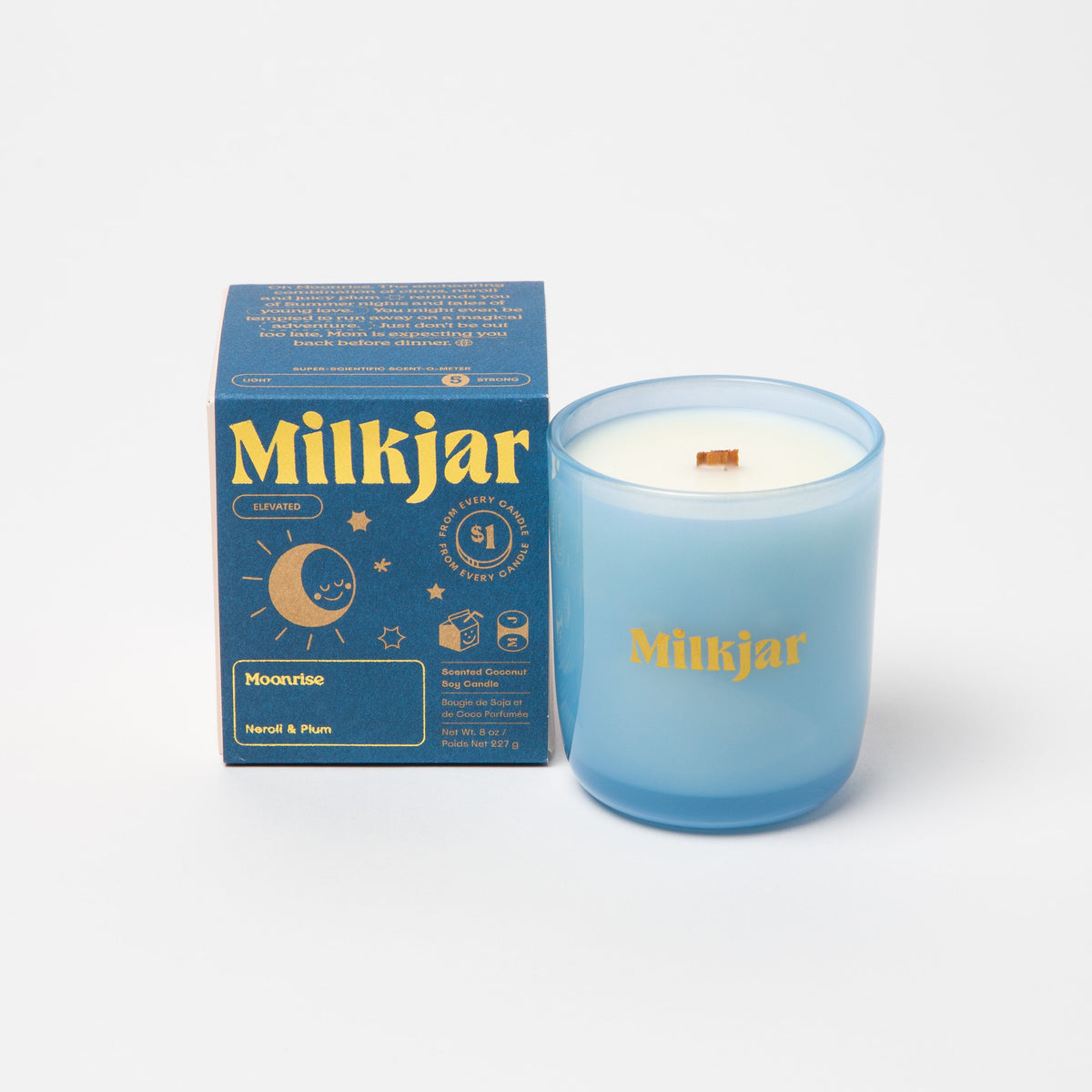 Milk Jar Moonrise Candle – 8 oz