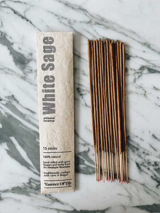 White Sage Artisanal Incense – 15 Sticks
